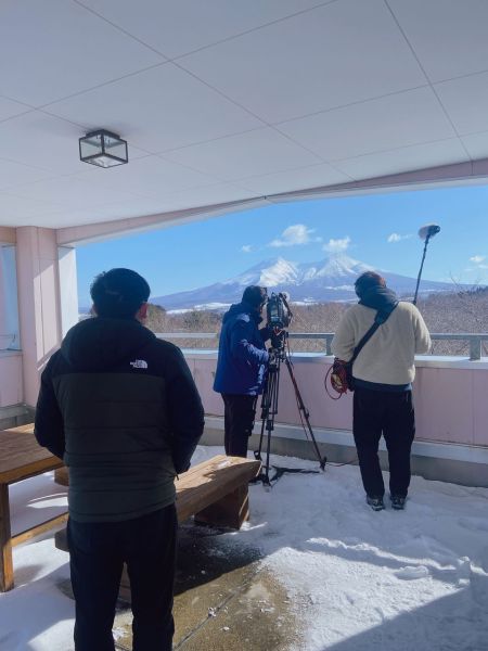 道南の名峰・駒ヶ岳がキレイに見えました。景色を撮影する時、ディレクターは割とヒマです。制作部 Hatano